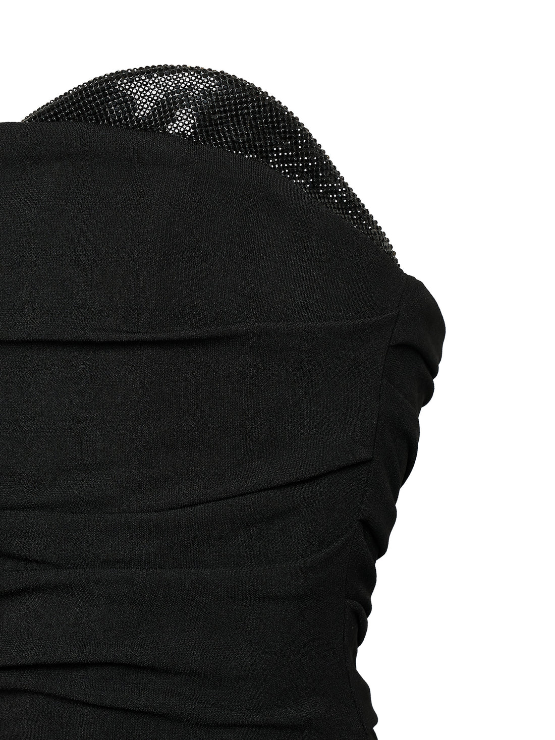 Black Draped Mini Dress