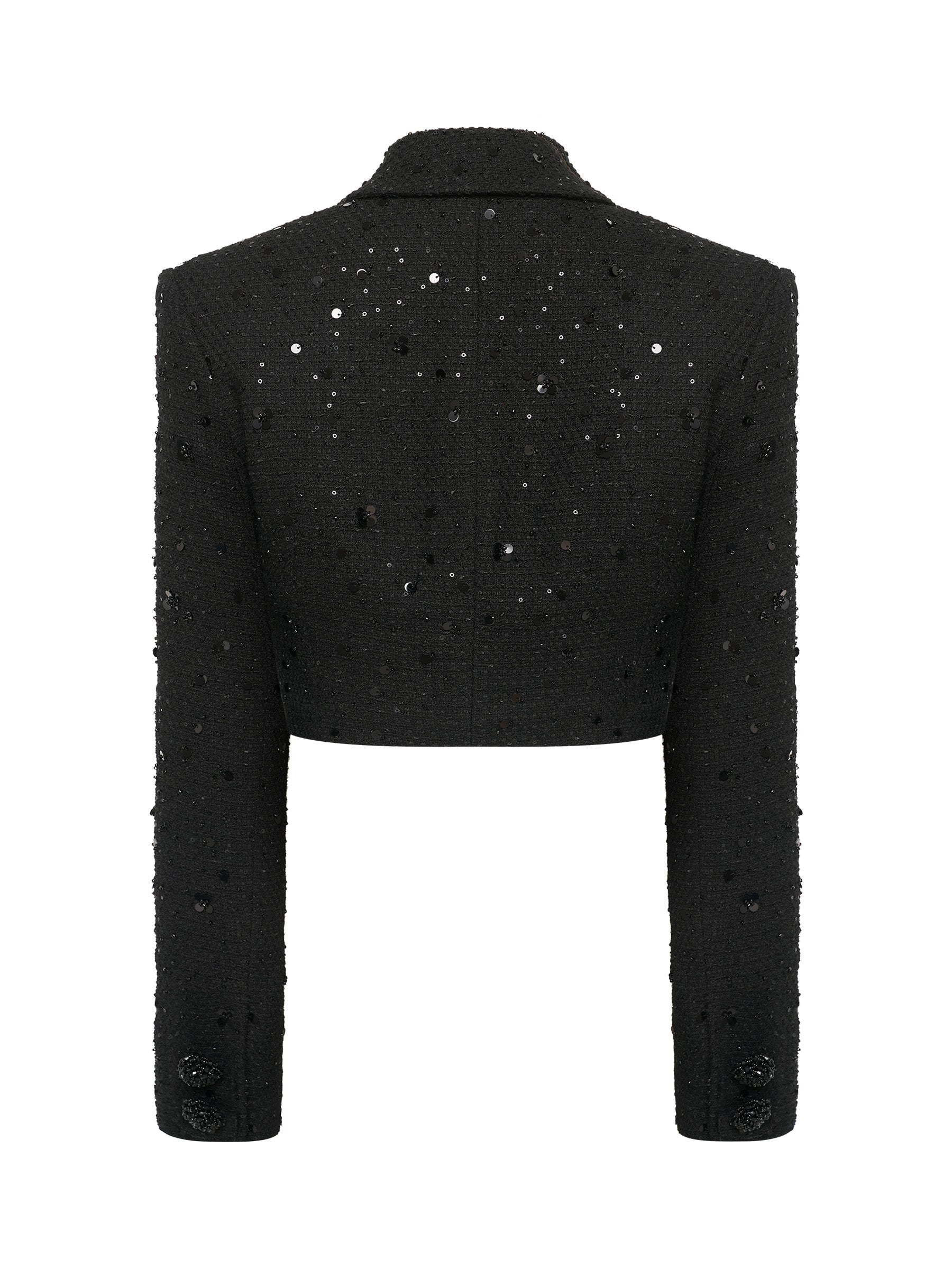 Black Tweed Sequin Suit