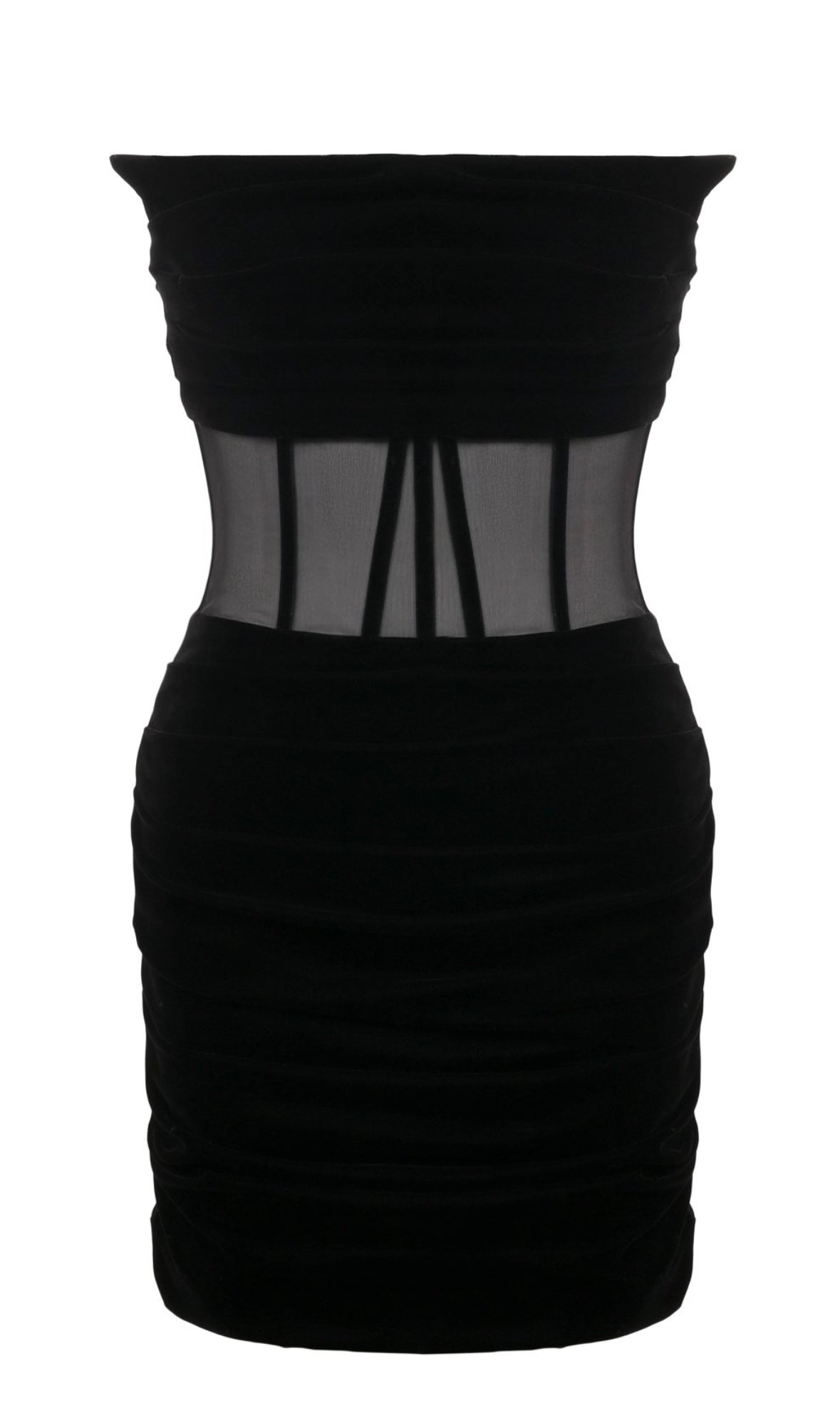 Mini Dress with Sheer Corset