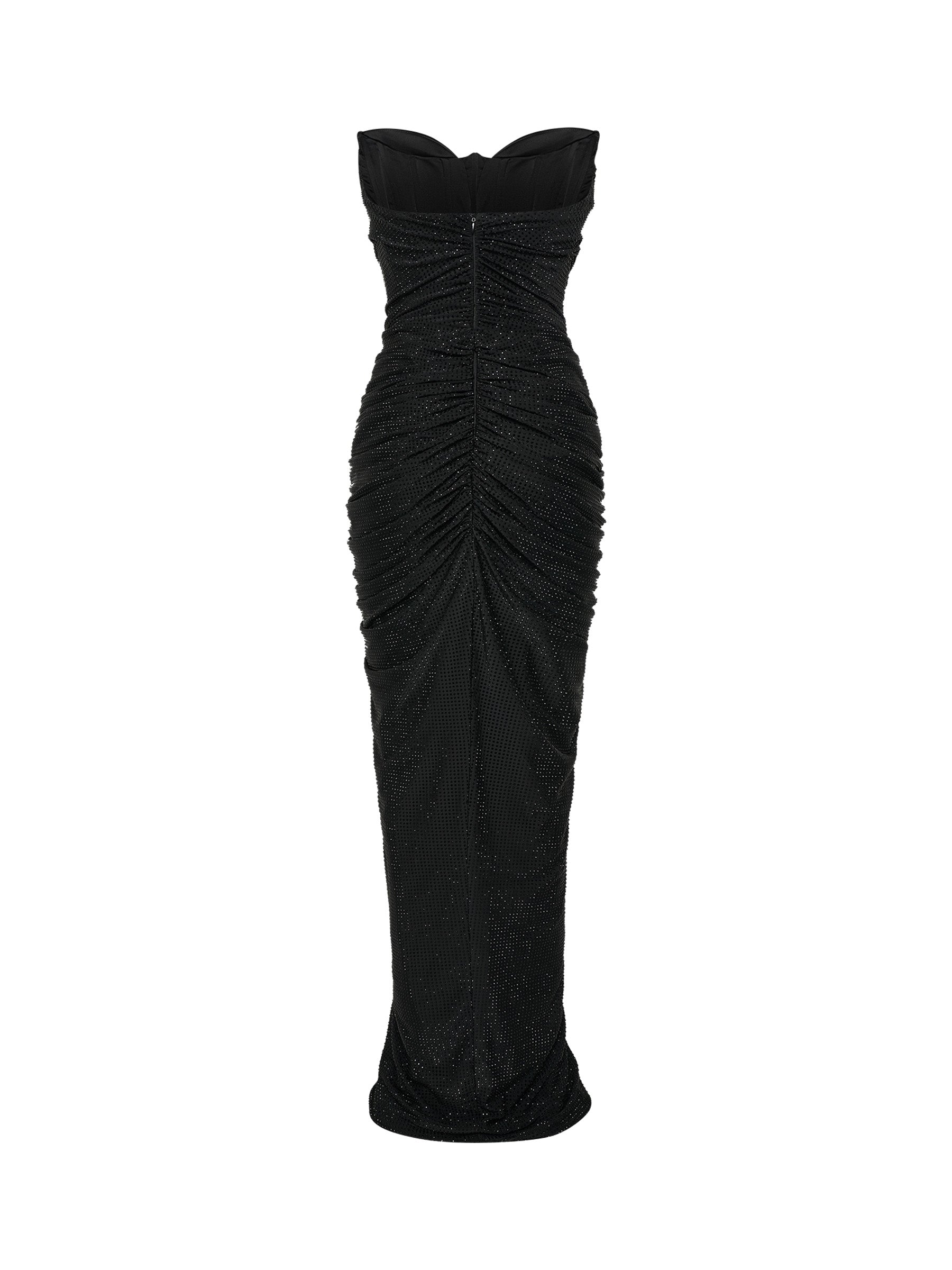 Fully crystal-embellished gown