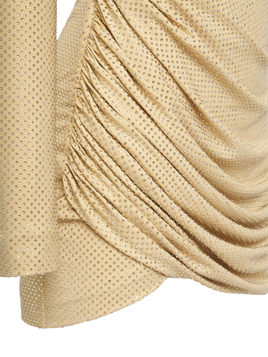 Gold Draped Mini Dress