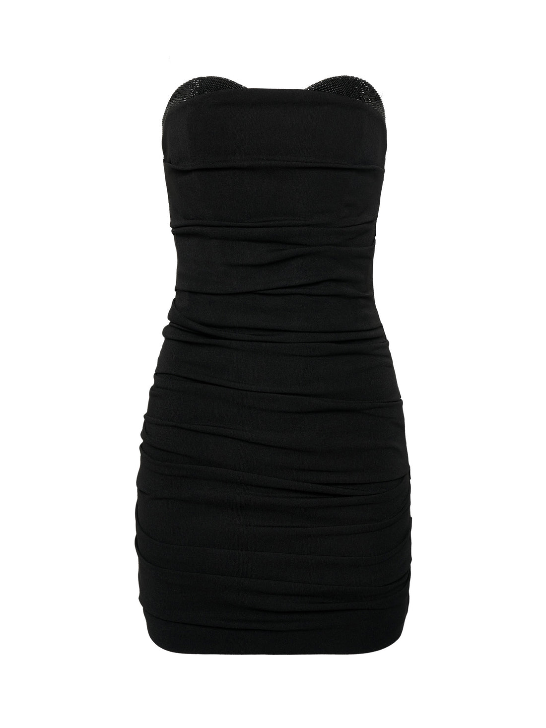 Black Draped Mini Dress