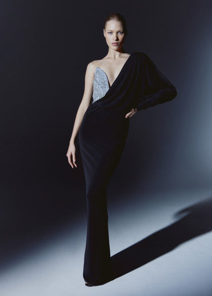 Asymmetrical Evening Gown