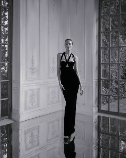 Strappy Geometric Gown