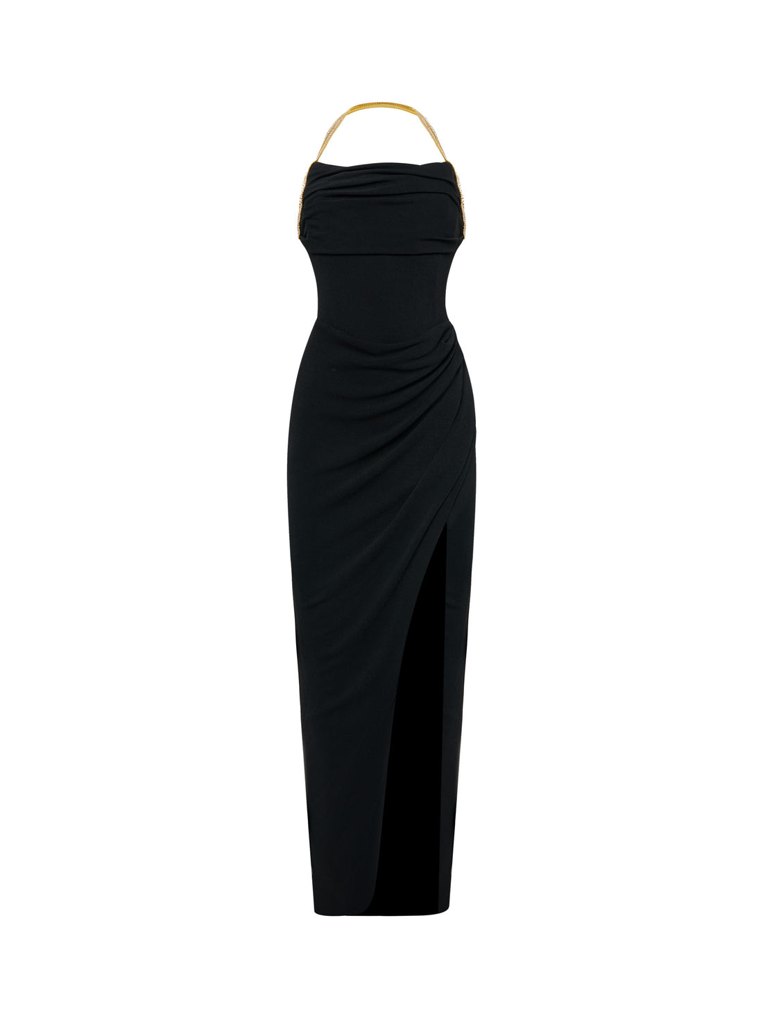 Black Evening Dress with High Slit