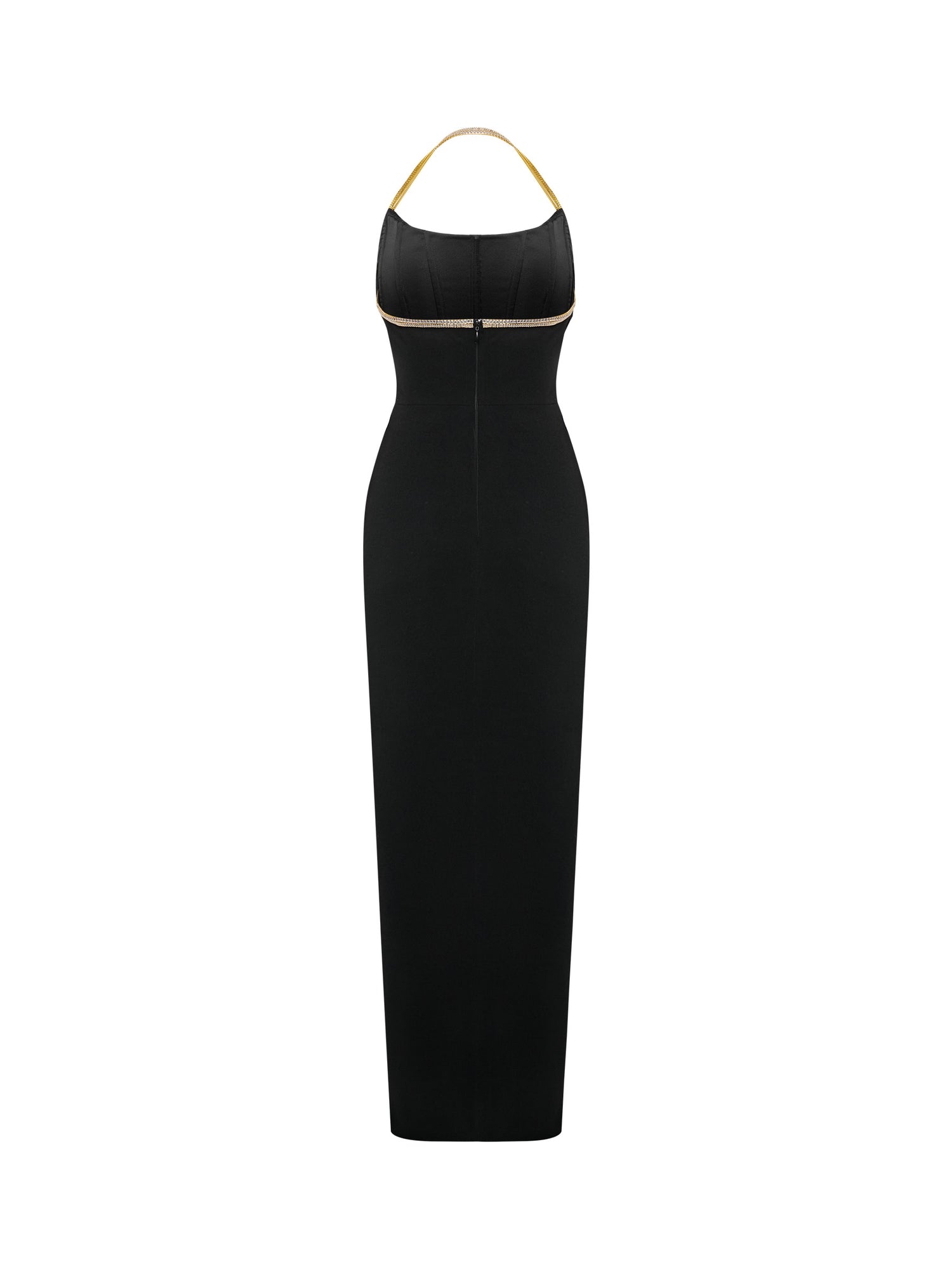 Black Evening Dress with High Slit