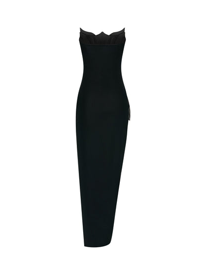 Black Evening Dress with Crystals