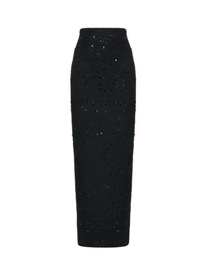 Black Tweed Sequin Suit