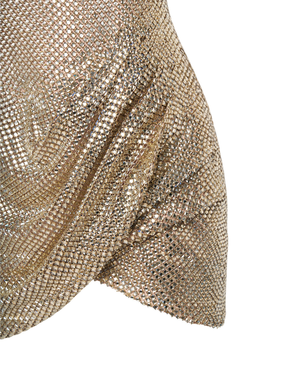 Gold crystal-embellished mini dress