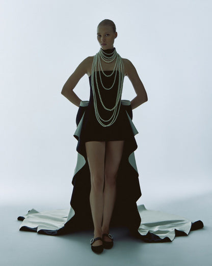 Mini Dress with Train