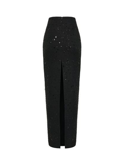 Black Tweed Sequin Suit