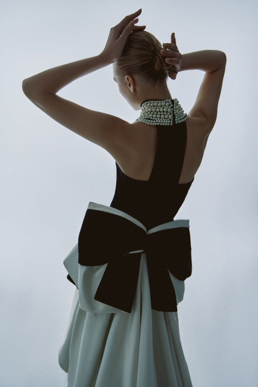 Mini Dress with Train