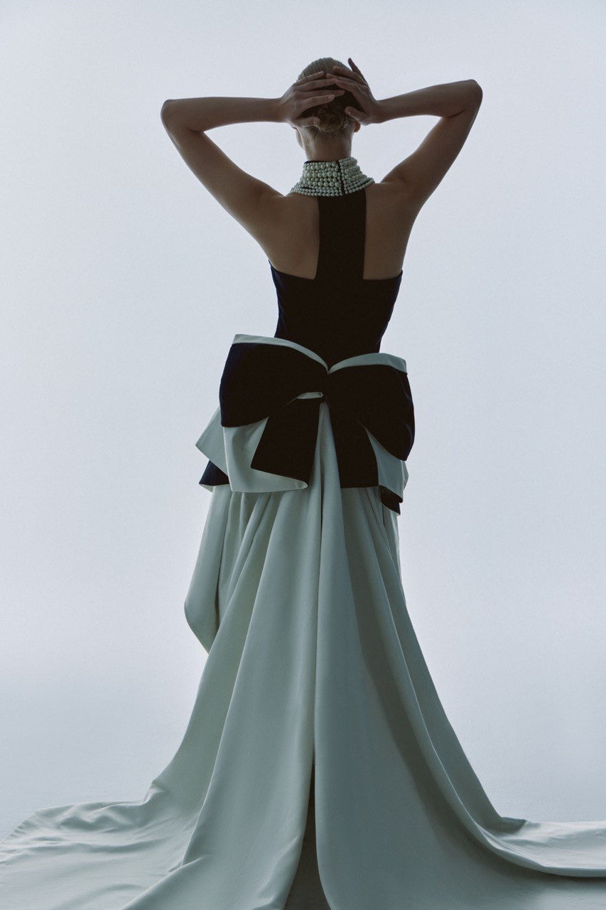 Mini Dress with Train