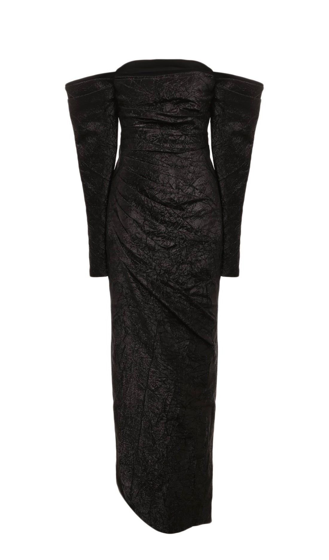 Gown with Sculptural Sleeves