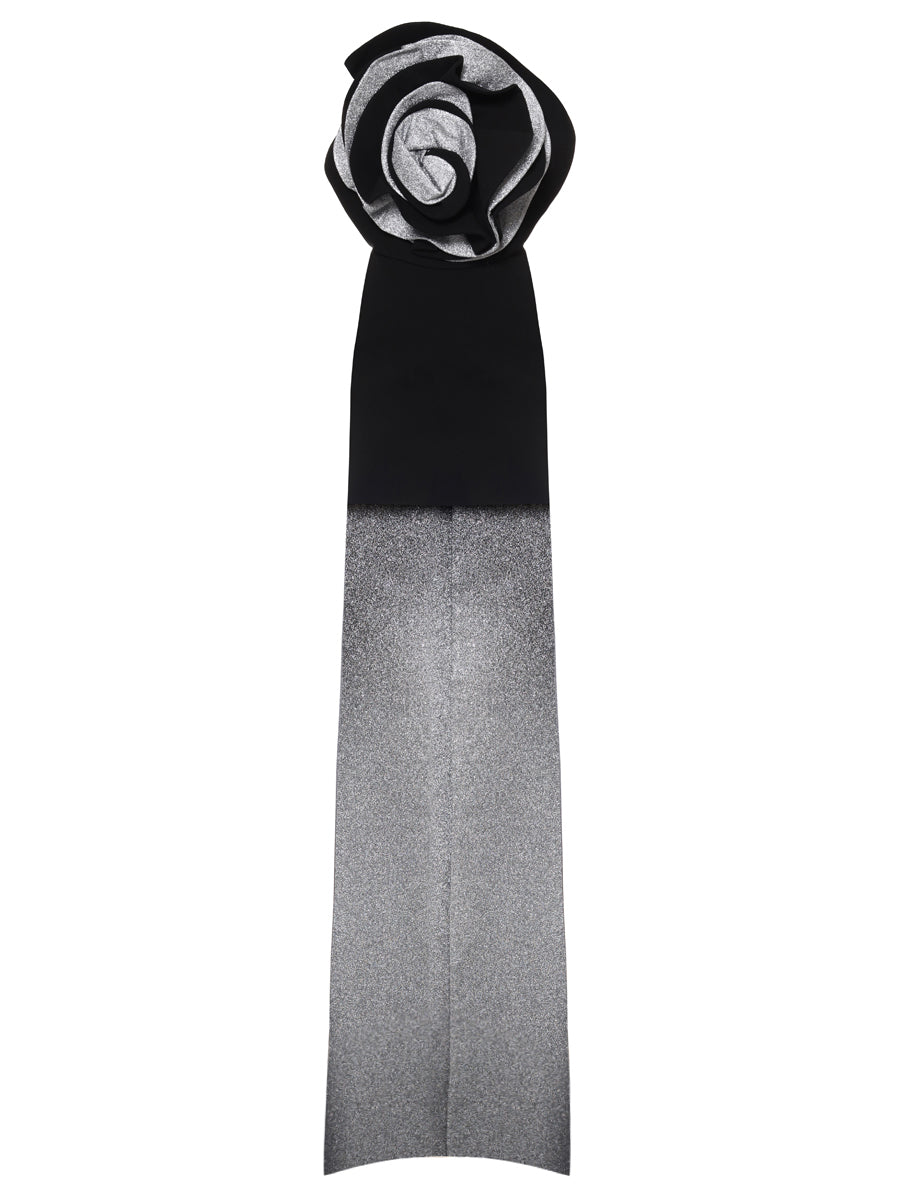 Silver Rose Gown with Train