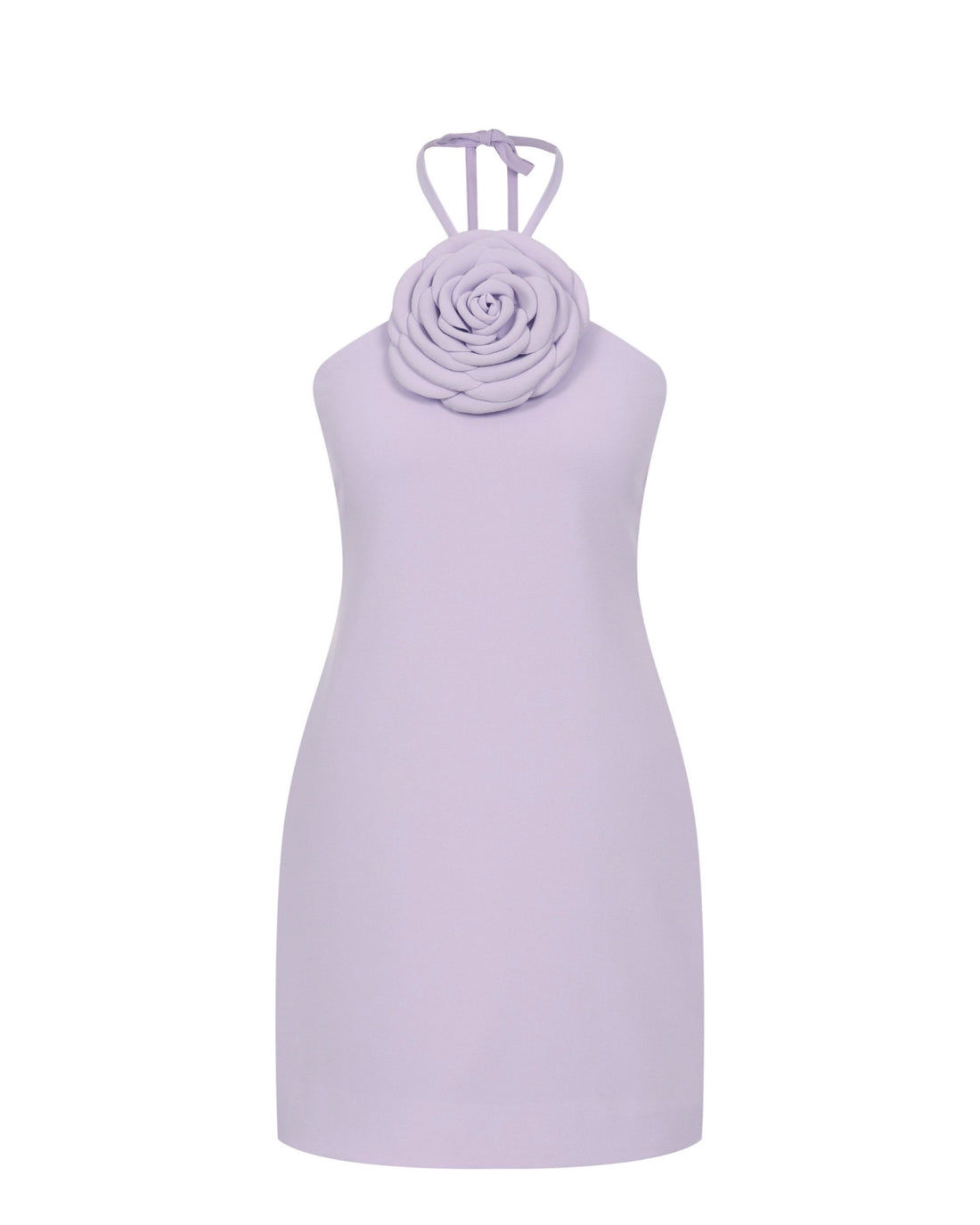 Lilac Mini Dress with Rose