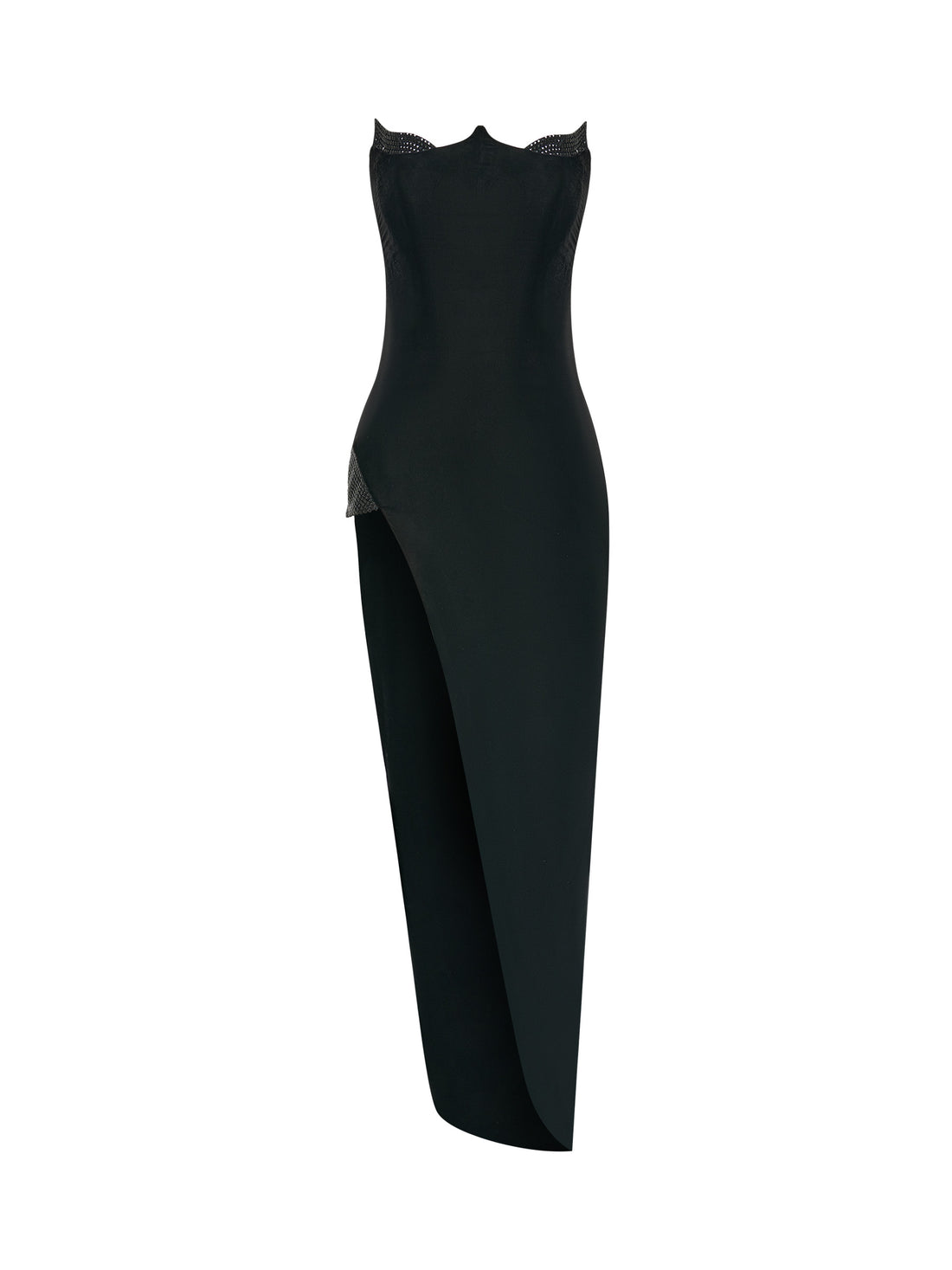 Black Evening Dress with Crystals