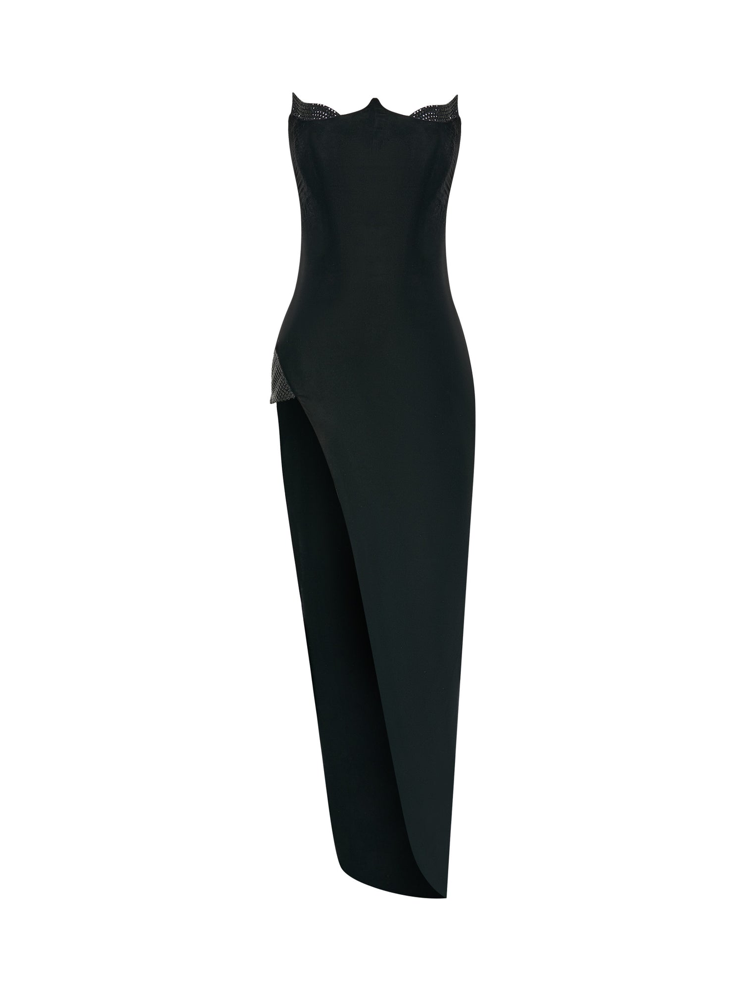 Black Evening Dress with Crystals