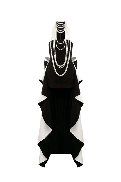 Mini Dress with Train