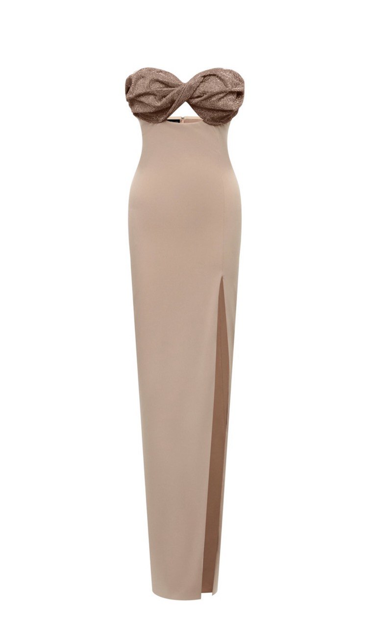 Evening dress with crystal embellishment