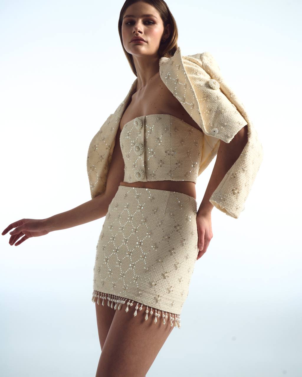 Tweed elegance set with cape