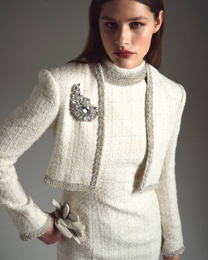 Ivory grace tweed set